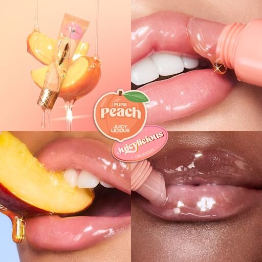 BUZE DE VIS STRĂLUCIRE SĂNĂTOASĂ ULEI NECTAR SUCCULENT PIERSICĂ PURĂ