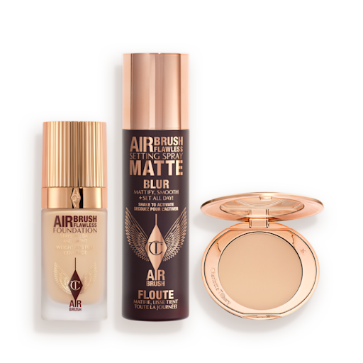 Setul Airbrush Flawless pentru față, fără imperfecțiuni, estompare Și fixare cu efect de Airbrush