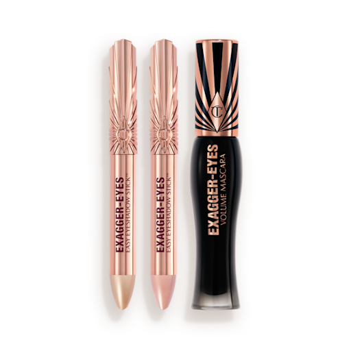 Trio de farduri de pleoape și Mascara „Exagger-Eyes Easy”