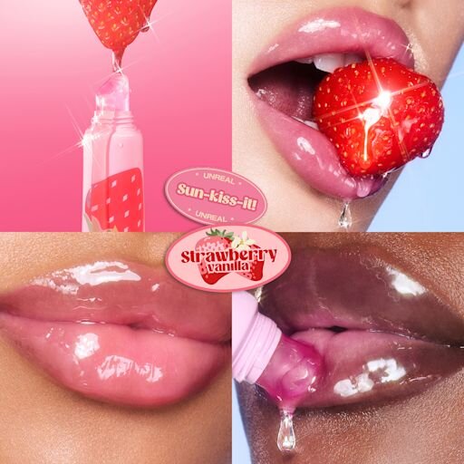 UNREAL LIPS HEALTHY GLOW NECTAR OIL JUICYLICIOUS CĂPȘUNI ȘI VANILIE